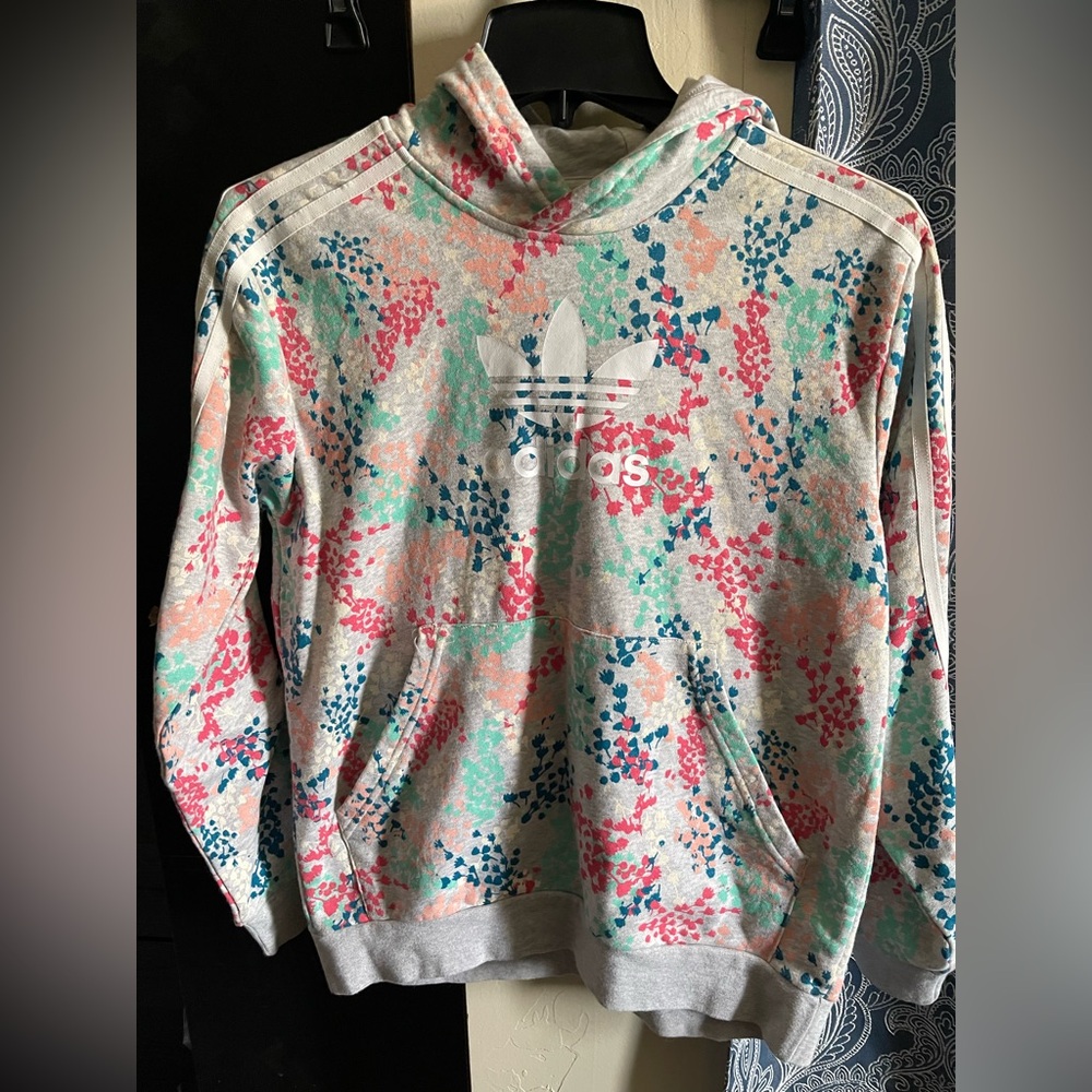 ADIDAS FLW HOODIE FLOWER EJ6329 GIRL'S SIZE XL